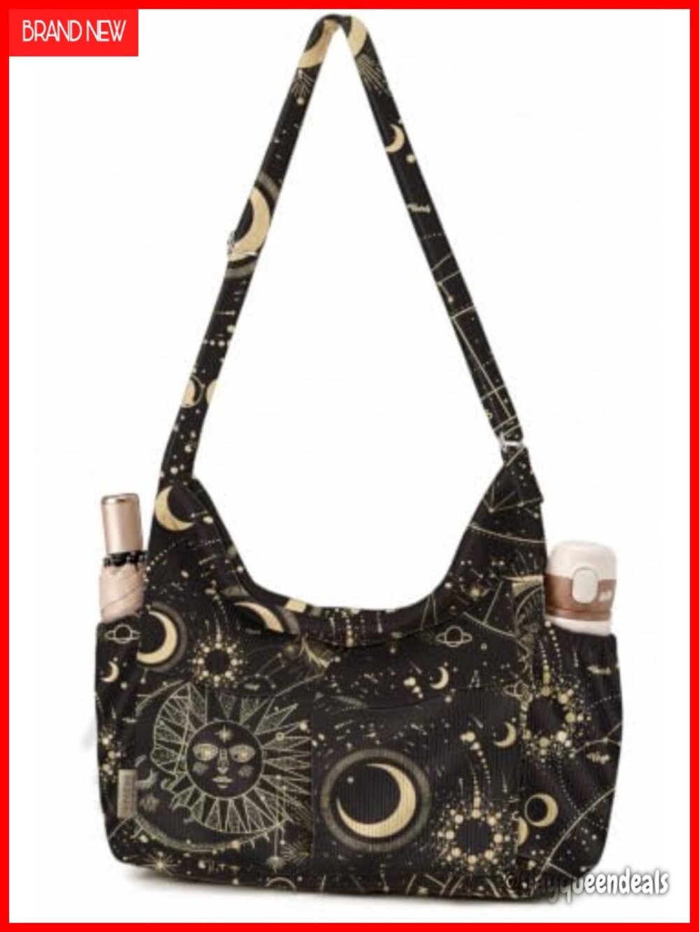 Corduroy Messenger Hobo Crossbody Bag Fits 15.6" Laptop Adjustable Strap